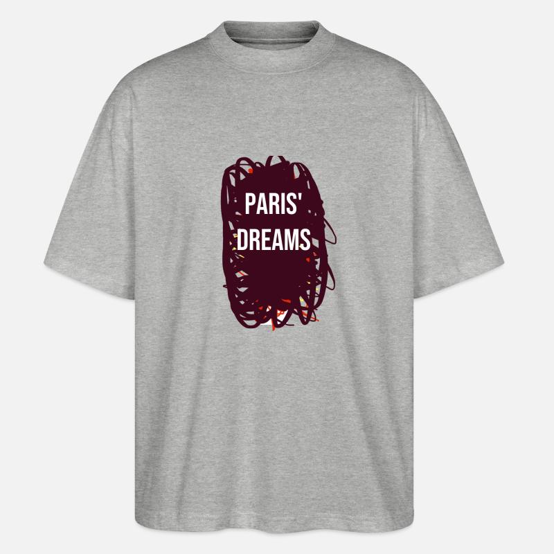Pariser Träume - Stanley/Stella Oversized Unisex Bio T-Shirt Blaster 2.0 - Grau meliert