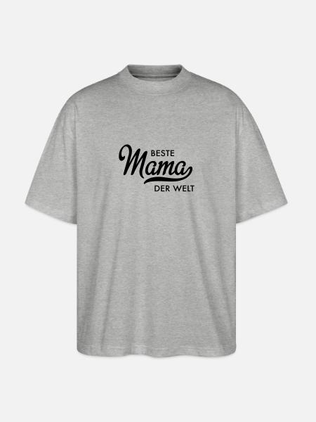 Beste Mama der Welt - Stanley/Stella Oversized Unisex Bio T-Shirt Blaster 2.0 - Grau meliert