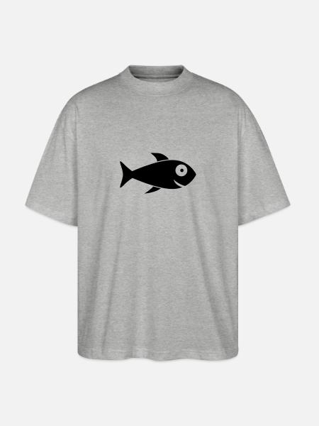 Cool Fish - Stanley/Stella Oversized Unisex Bio T-Shirt Blaster 2.0 - Grau meliert