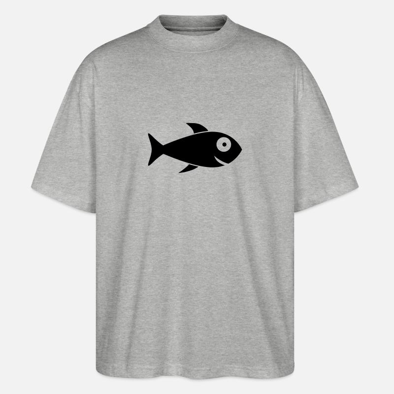 Cool Fish - Stanley/Stella Oversized Unisex Bio T-Shirt Blaster 2.0 - Grau meliert