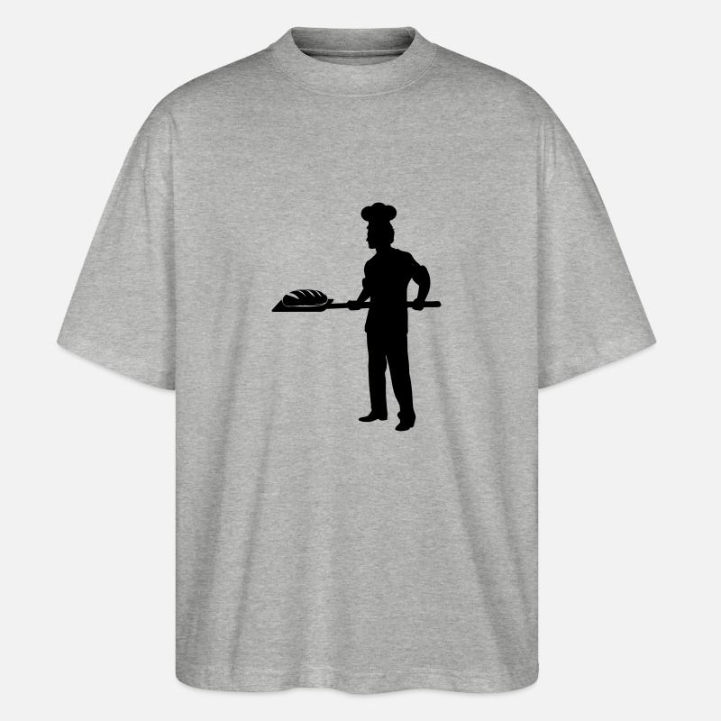 Bäcker - Stanley/Stella Oversized Unisex Bio T-Shirt Blaster 2.0 - Grau meliert
