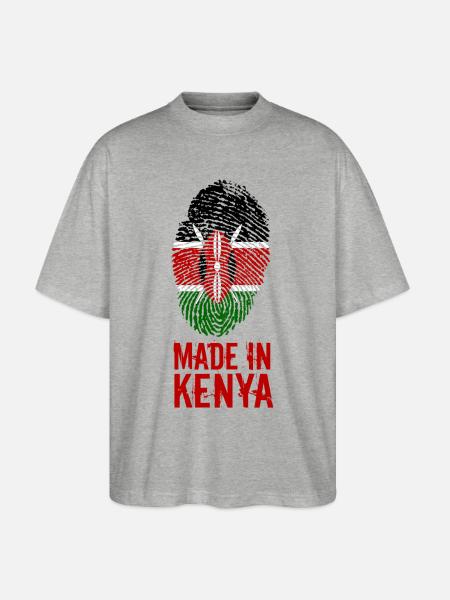 Made In Kenya / Kenya - Stanley/Stella Oversized Unisex Organic T-shirt Blaster 2.0 - heather grey