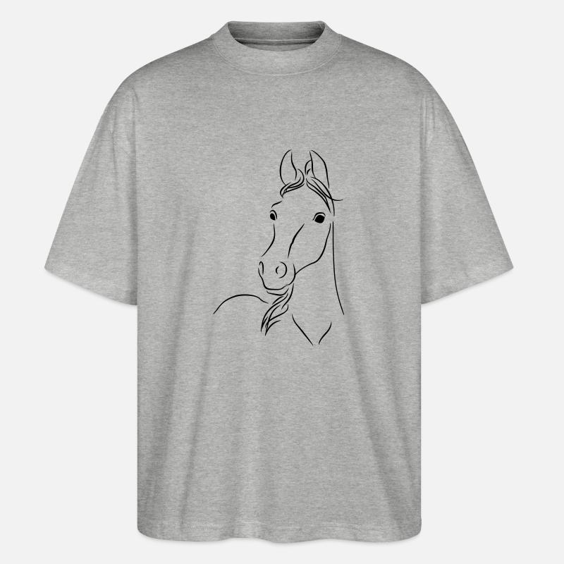 Fohlen01 - Stanley/Stella Oversized Unisex Bio T-Shirt Blaster 2.0 - Grau meliert