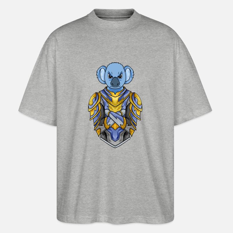 Ritter Koala Kreuzritter - Stanley/Stella Oversized Unisex Bio T-Shirt Blaster 2.0 - Grau meliert