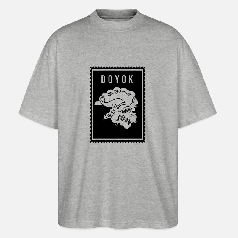 Doyok - Wayang - Stanley/Stella Oversized Unisex Bio T-Shirt Blaster 2.0 - Grau meliert