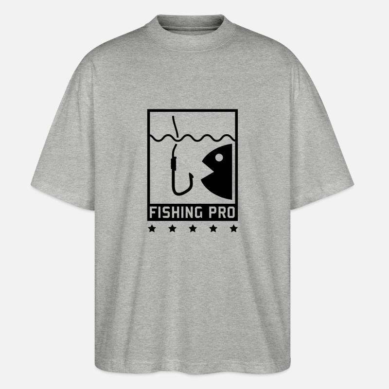 fisching_pro_f1 - Stanley/Stella Oversized Unisex Bio T-Shirt Blaster 2.0 - Grau meliert