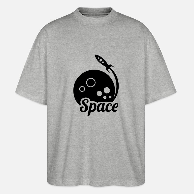 space - Stanley/Stella Oversized Unisex Bio T-Shirt Blaster 2.0 - Grau meliert