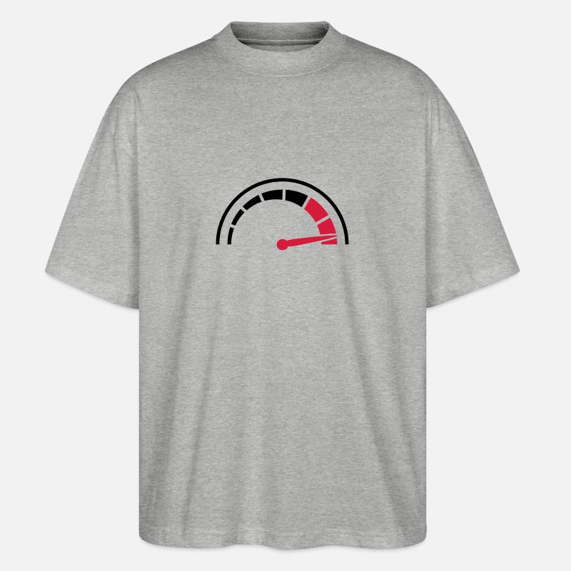 Tacho Schnell Rasen - Stanley/Stella Oversized Unisex Bio T-Shirt Blaster 2.0 - Grau meliert