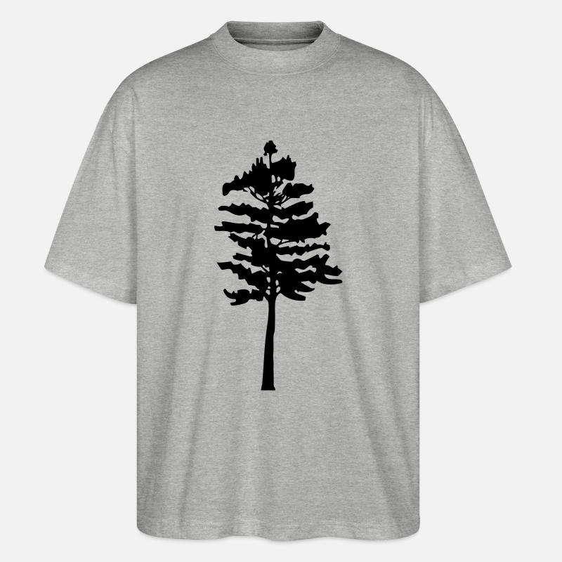 tree 02 - Stanley/Stella Oversized Unisex Bio T-Shirt Blaster 2.0 - Grau meliert