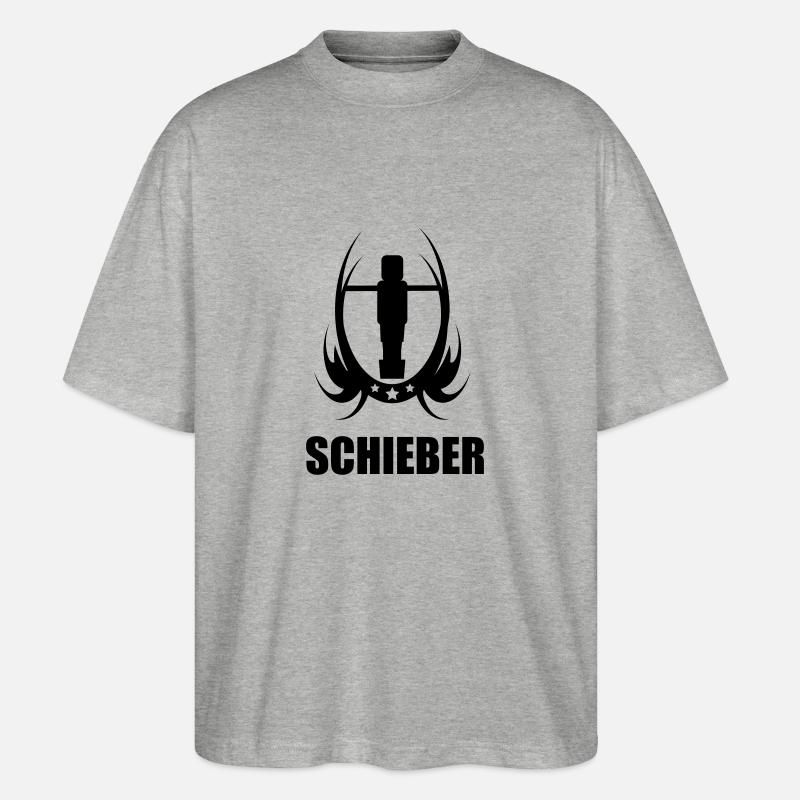 Tischfussball Schieber - Stanley/Stella Oversized Unisex Bio T-Shirt Blaster 2.0 - Grau meliert