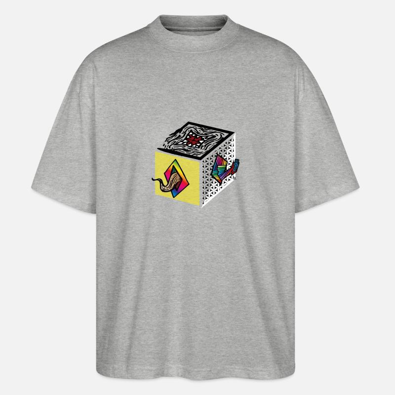 El CUBE - Stanley/Stella Oversized Unisex Bio T-Shirt Blaster 2.0 - Grau meliert