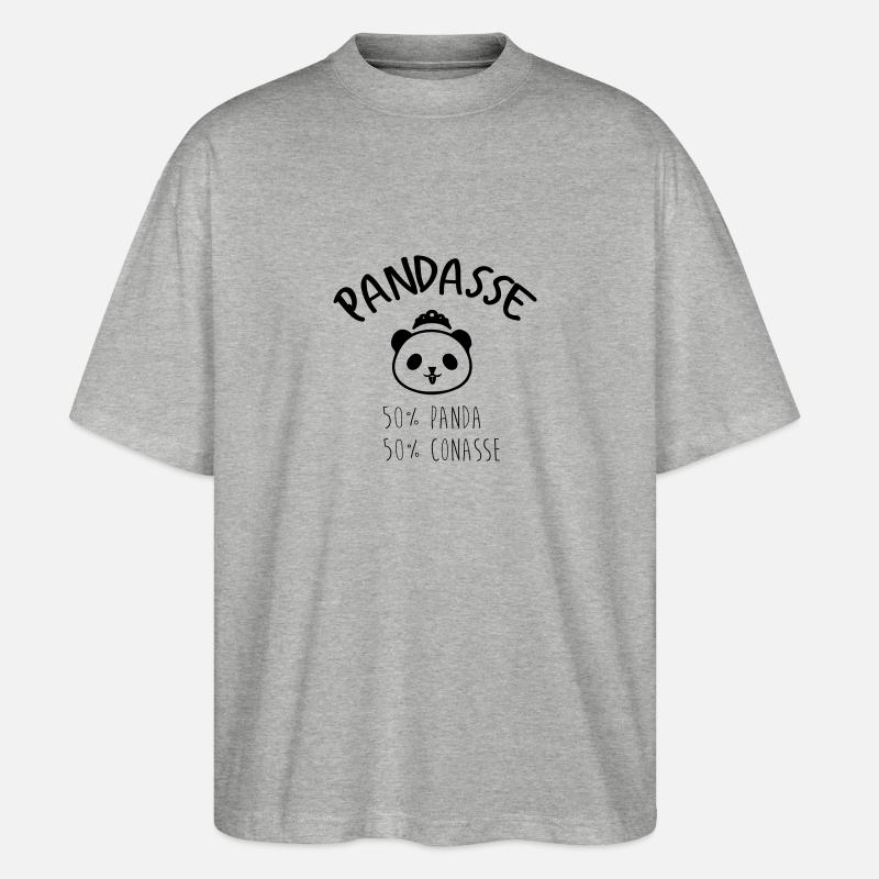 PANDASSE - Stanley/Stella Oversized Unisex Bio T-Shirt Blaster 2.0 - Grau meliert