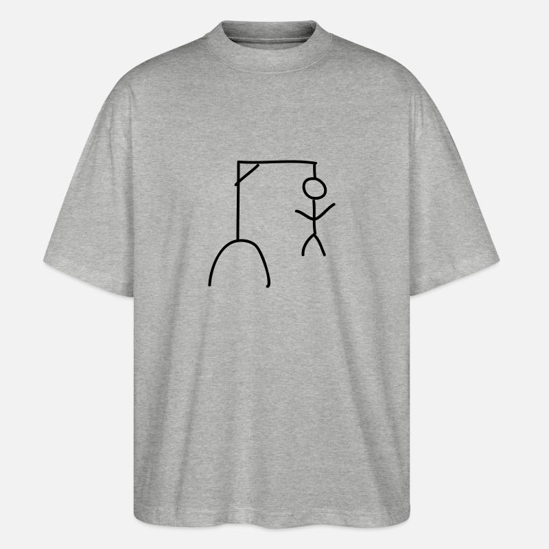 Galgenmänchen - Stanley/Stella Oversized Unisex Bio T-Shirt Blaster 2.0 - Grau meliert