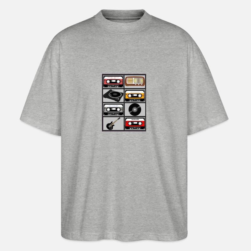 40 ans de musique - T-shirt bio Blaster 2.0 coupe oversize Stanley/Stella Unisexe - gris chiné