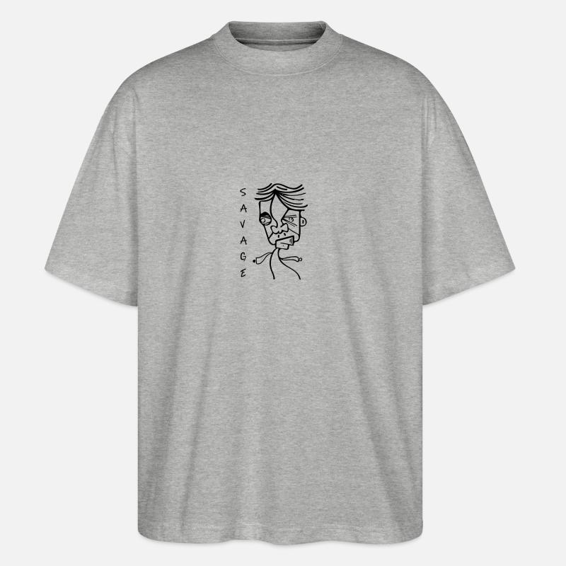 Savage - Stanley/Stella Oversized Unisex Bio T-Shirt Blaster 2.0 - Grau meliert