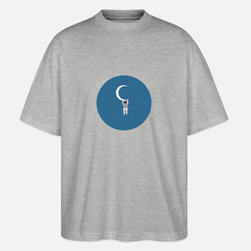 Astronaut - Stanley/Stella Oversized Unisex Bio T-Shirt Blaster 2.0 - Grau meliert