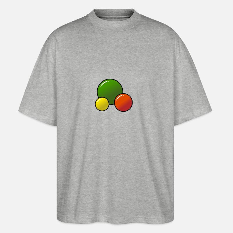 Bunte Kugeln - Stanley/Stella Oversized Unisex Bio T-Shirt Blaster 2.0 - Grau meliert