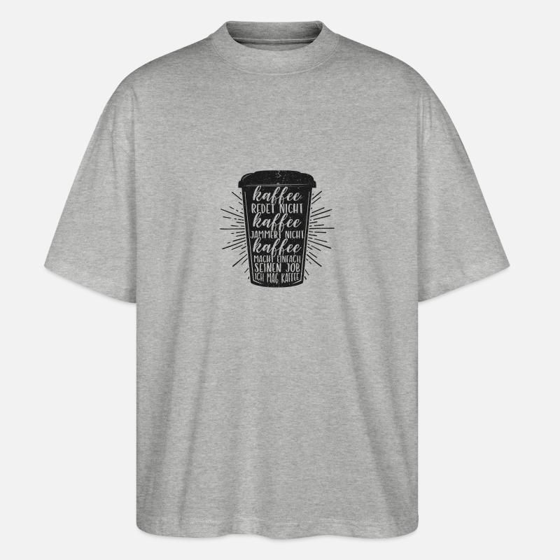 Design Coffee - Stanley/Stella Oversized Unisex Bio T-Shirt Blaster 2.0 - Grau meliert
