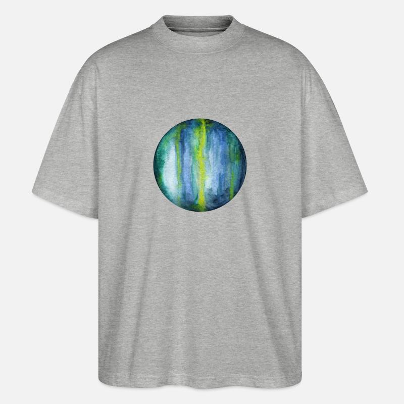 Uranus - Stanley/Stella Oversized Unisex Bio T-Shirt Blaster 2.0 - Grau meliert