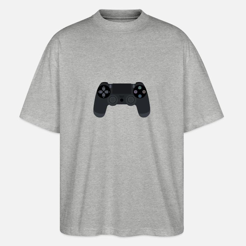 Game Controller - Stanley/Stella Oversized Unisex Bio T-Shirt Blaster 2.0 - Grau meliert