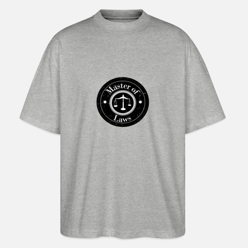 Master of Laws Logo Patch - Stanley/Stella Oversized Unisex Bio T-Shirt Blaster 2.0 - Grau meliert