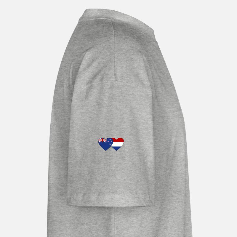 Cœur de drapeau de Nouvelle-Zélande - T-shirt bio Blaster 2.0 coupe oversize Stanley/Stella Unisexe - gris chiné
