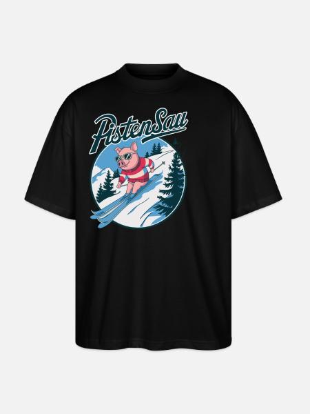 Pistensau - Stanley/Stella Oversized Unisex Bio T-Shirt Blaster 2.0 - Schwarz