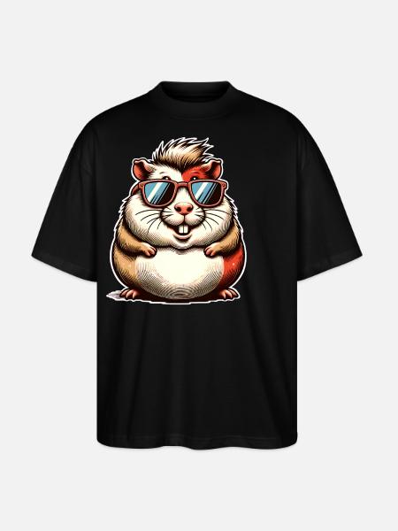 Meerschweinchen - Stanley/Stella Oversized Unisex Bio T-Shirt Blaster 2.0 - Schwarz