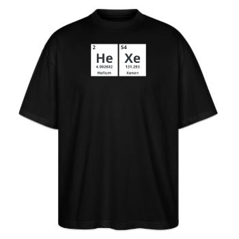 Hexe - Stanley/Stella Oversized Unisex Bio T-Shirt Blaster 2.0 - Schwarz - Vorne - Alina (178cm) & Michal (187cm)