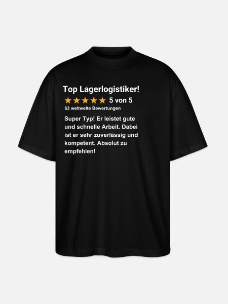 Top Lagerlogistiker - Stanley/Stella Oversized Unisex Bio T-Shirt Blaster 2.0 - Schwarz