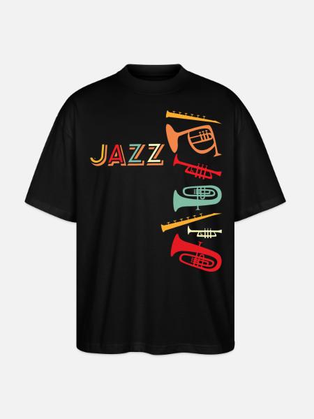 Jazz - Stanley/Stella Oversized Unisex Bio T-Shirt Blaster 2.0 - Schwarz