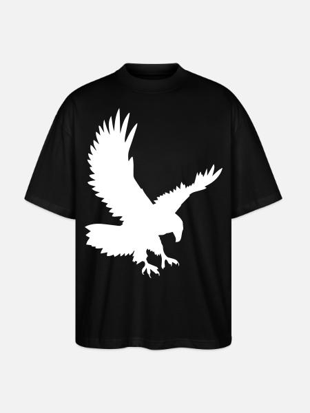 Adler bei der Attacke - Stanley/Stella Oversized Unisex Bio T-Shirt Blaster 2.0 - Schwarz