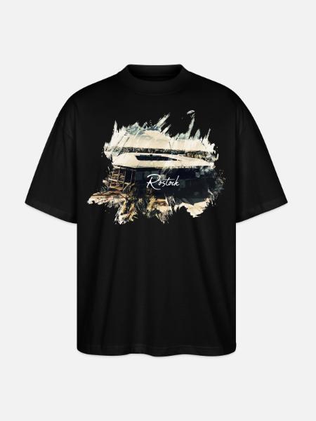 Rostock Stadion - Stanley/Stella Oversized Unisex Bio T-Shirt Blaster 2.0 - Schwarz