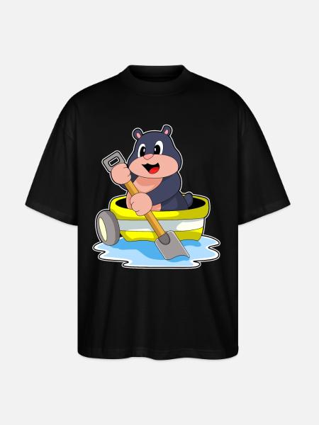 Maulwurf kleines Boot - Stanley/Stella Oversized Unisex Bio T-Shirt Blaster 2.0 - Schwarz