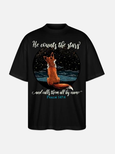 Bibelvers Christlich Religiös - Stanley/Stella Oversized Unisex Bio T-Shirt Blaster 2.0 - Schwarz