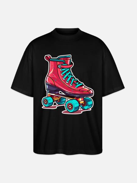 Rollerskates Grafik - Stanley/Stella Oversized Unisex Bio T-Shirt Blaster 2.0 - Schwarz
