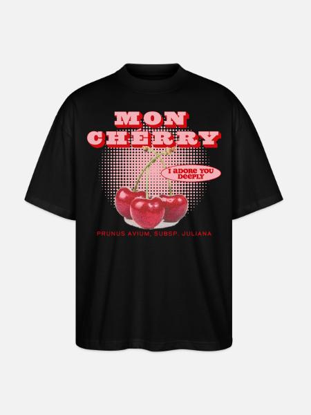 Mon Cherry Love - Stanley/Stella Oversized Unisex Bio T-Shirt Blaster 2.0 - Schwarz
