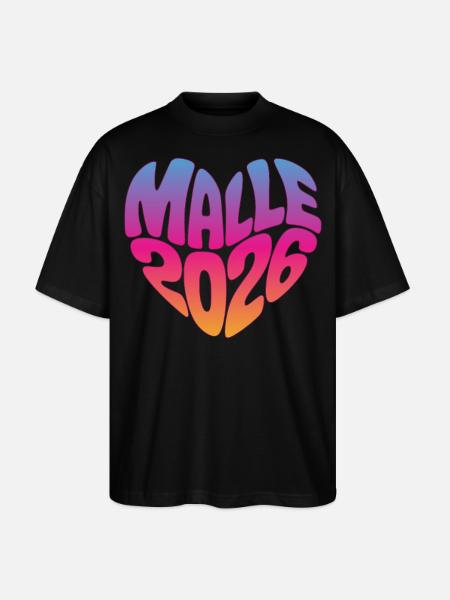 Mallorca Malle 2026 - Stanley/Stella Oversized Unisex Bio T-Shirt Blaster 2.0 - Schwarz