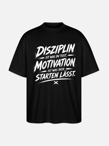 Disziplin treibt dich: Startmotivation - Stanley/Stella Oversized Unisex Bio T-Shirt Blaster 2.0 - Schwarz