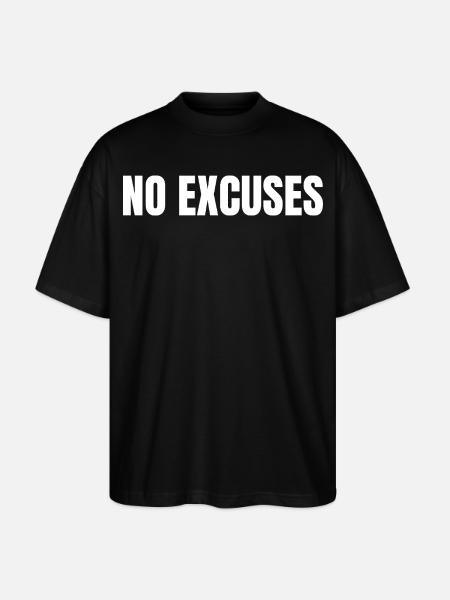 NO EXCUSES - Stanley/Stella Oversized Unisex Bio T-Shirt Blaster 2.0 - Schwarz