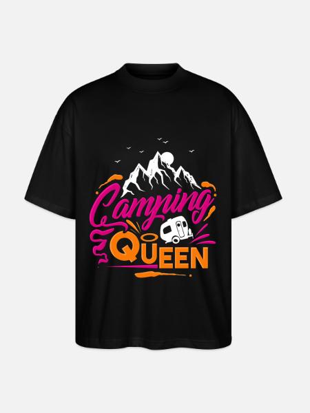 Camping Queen - Stanley/Stella Oversized Unisex Bio T-Shirt Blaster 2.0 - Schwarz