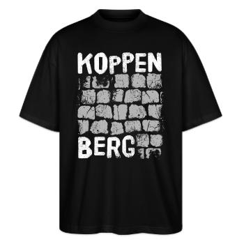 KOPPENBERG KOPFSTEINPFLASTER FLANDERN RENNRAD - Stanley/Stella Oversized Unisex Bio T-Shirt Blaster 2.0 - Schwarz - Vorne - Alina (178cm) & Michal (187cm)