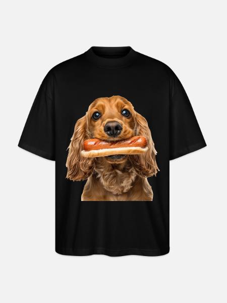 Cocker Spaniel - Stanley/Stella Oversized Unisex Bio T-Shirt Blaster 2.0 - Schwarz