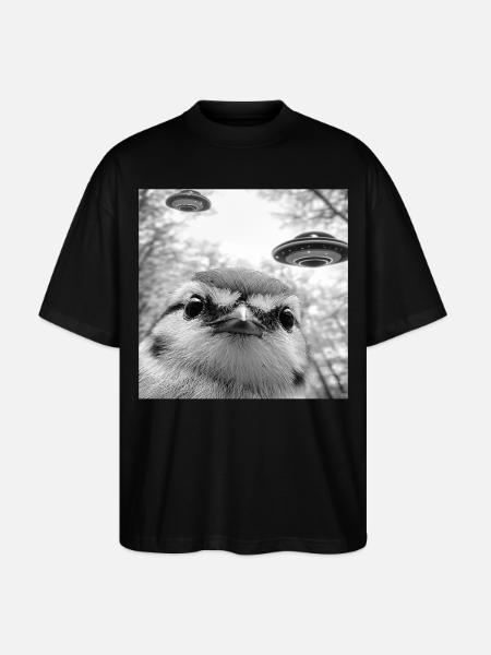 Meise - Stanley/Stella Oversized Unisex Bio T-Shirt Blaster 2.0 - Schwarz