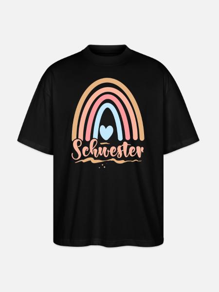 Schwester - Stanley/Stella Oversized Unisex Bio T-Shirt Blaster 2.0 - Schwarz