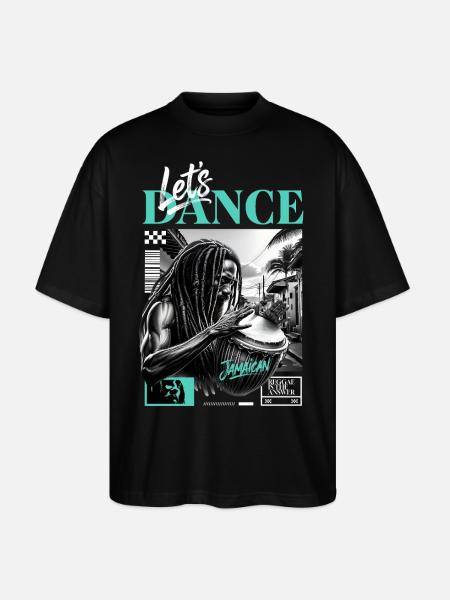Lets Dance Jamaican Drummer - Stanley/Stella Oversized Unisex Bio T-Shirt Blaster 2.0 - Schwarz