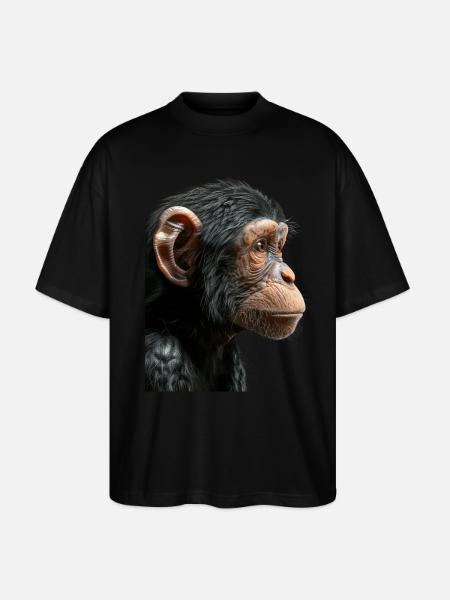 Affe - Stanley/Stella Oversized Unisex Bio T-Shirt Blaster 2.0 - Schwarz