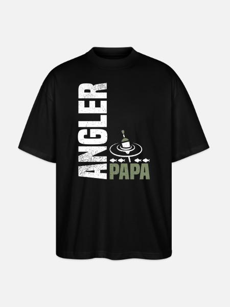 Angelnder Papa - Stanley/Stella Oversized Unisex Bio T-Shirt Blaster 2.0 - Schwarz
