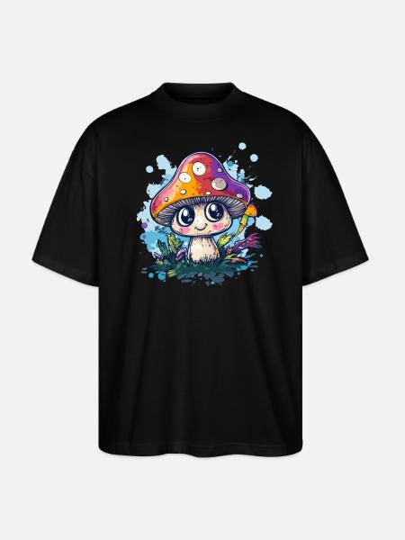 Magischer Pilz im Zauberwald - Stanley/Stella Oversized Unisex Bio T-Shirt Blaster 2.0 - Schwarz