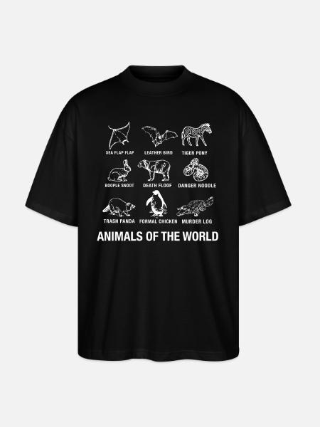 Tiere - Stanley/Stella Oversized Unisex Bio T-Shirt Blaster 2.0 - Schwarz